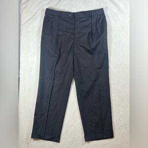 Brooks Brothers 41W 29L 1818 Madison Black Wool Dress Pants C13